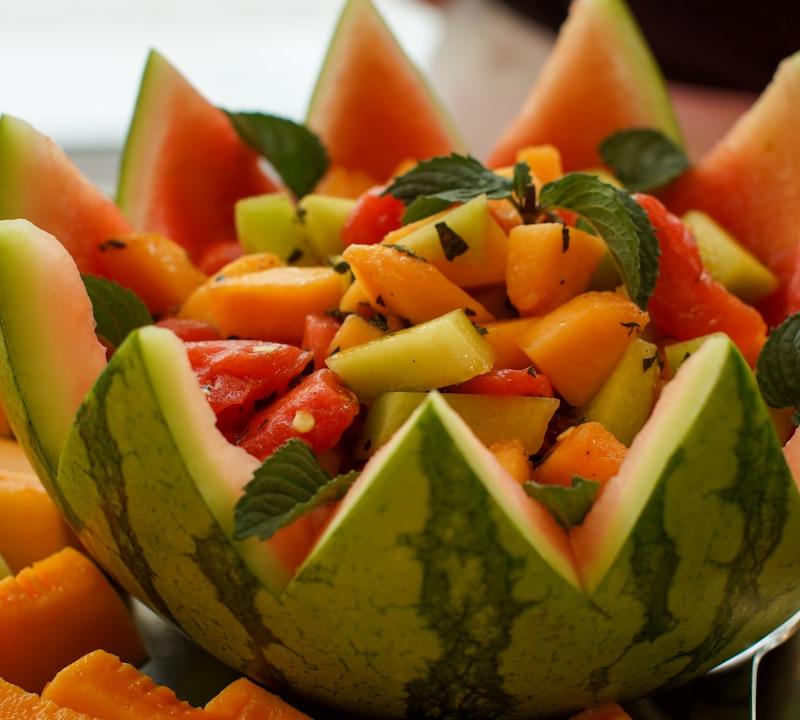 Rainbow Melon & Berry Salad
