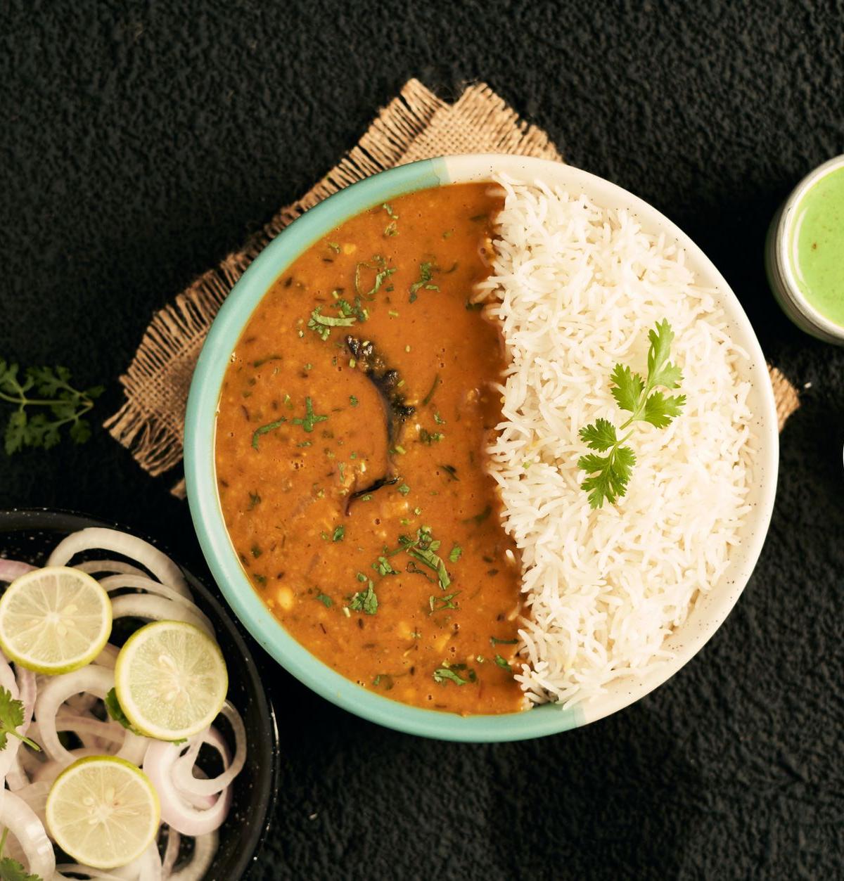 25-Min Rajma Masala with Rice & Lime