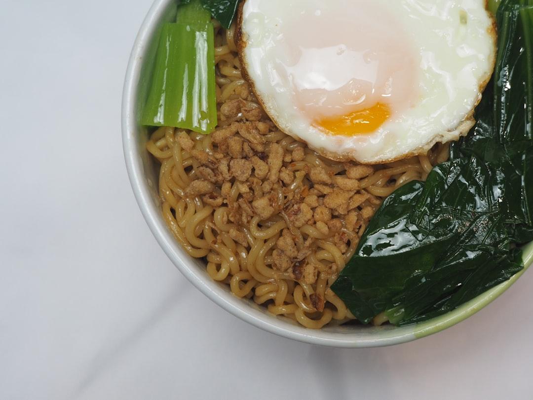 10-Min Ramyeon with Crispy Egg & Bok Choy