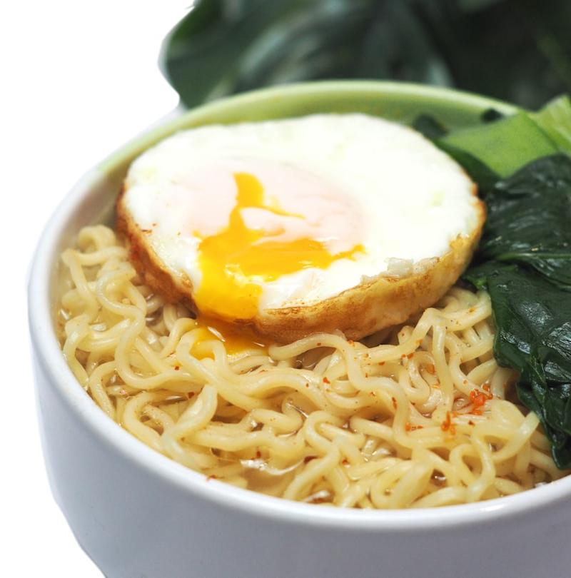 Ramyeon with Fried Egg & Bok Choy
