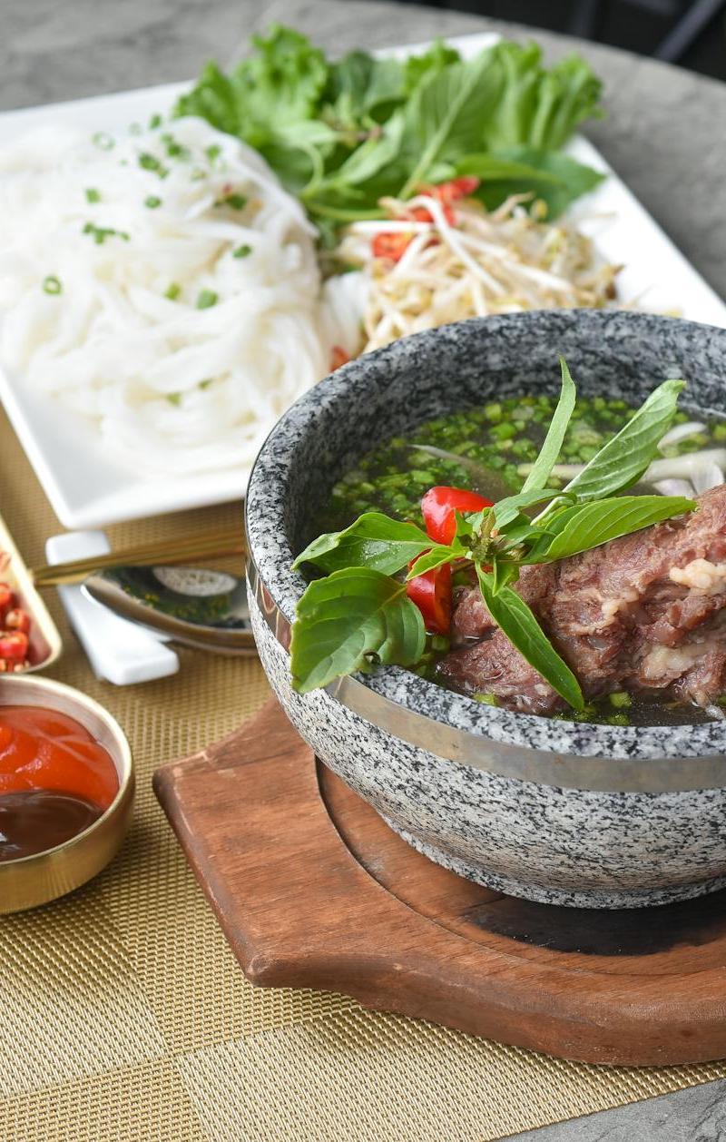 10-Min Rare Beef Pho with Fresh Herbs