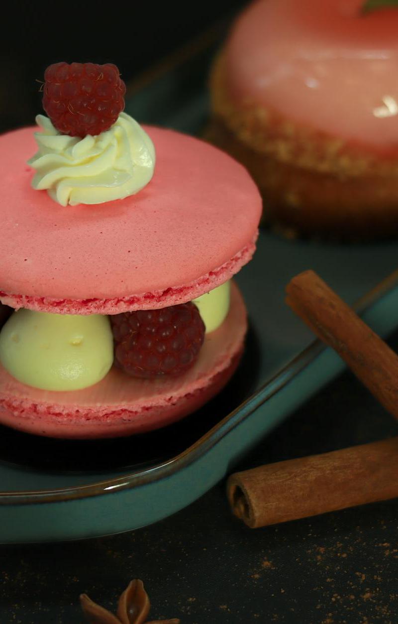 Raspberry Macarons
