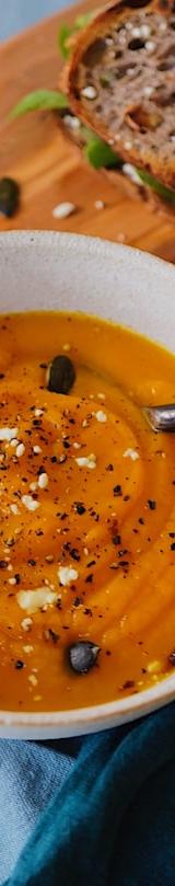 Roasted Butternut Squash Soup with Sage & Thyme
