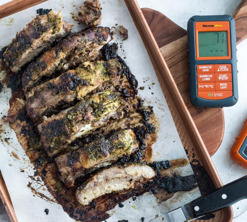 Roasted Pork Ribs with Mustard & Herbs