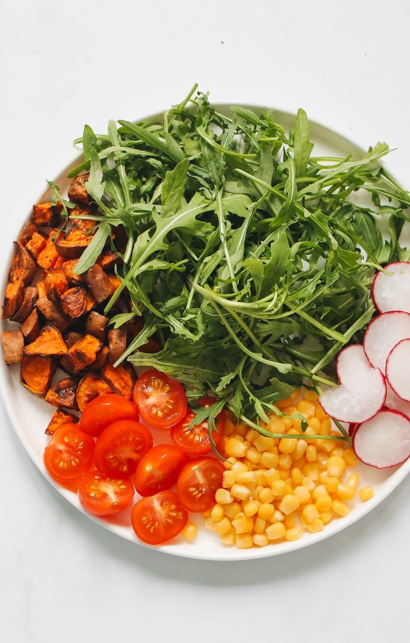 Roasted Sweet Potato Kale Salad