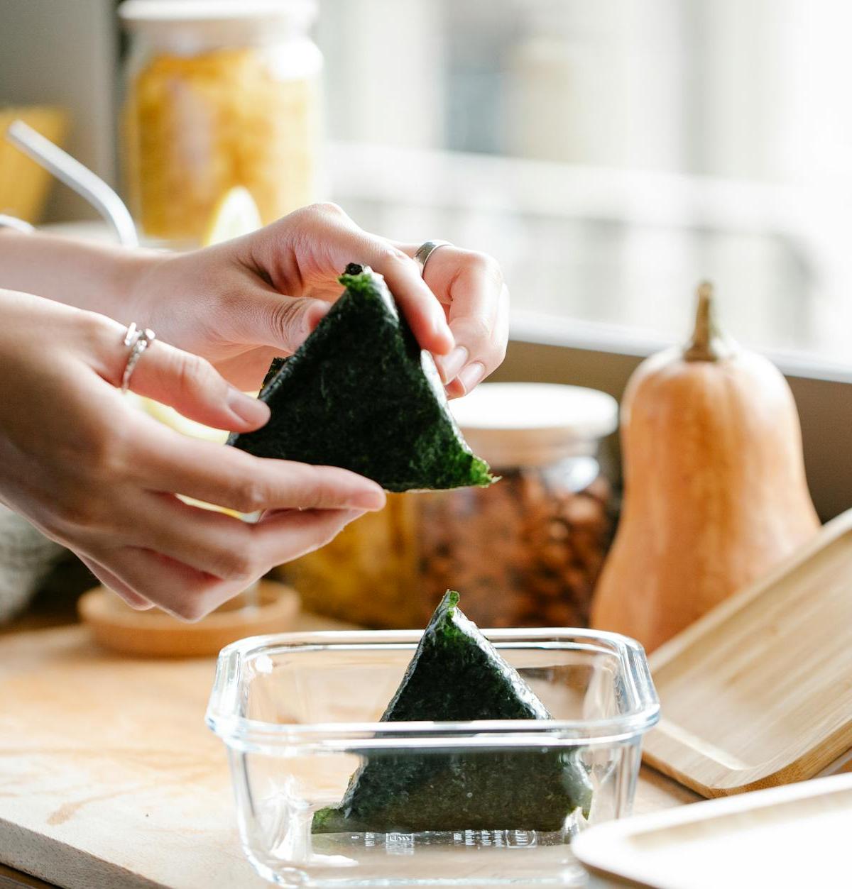 Roasted Veggie Onigiri with Lemon & Nori