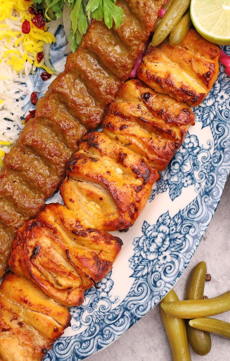 20-Min Saffron Chicken Kabab Plate