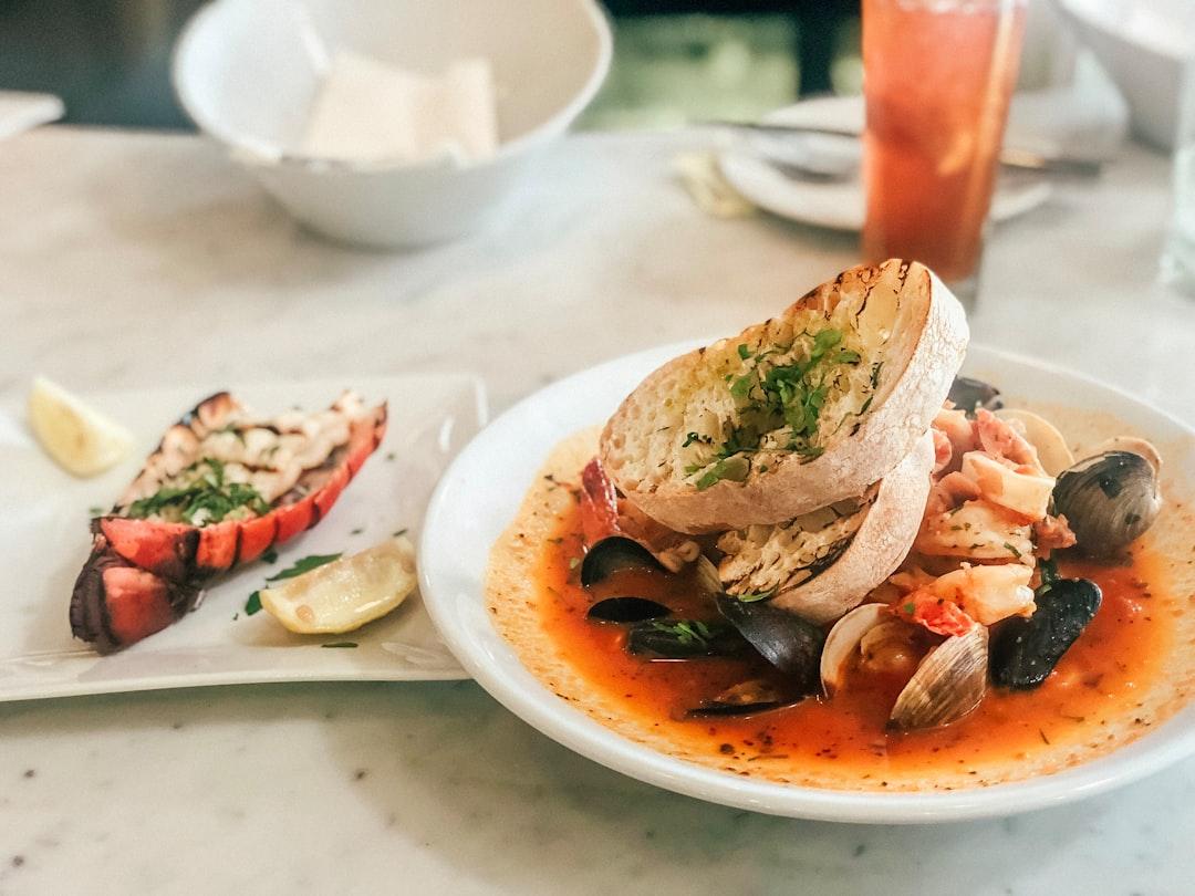 20-Min Saffron Seafood Stew with Garlic Bread