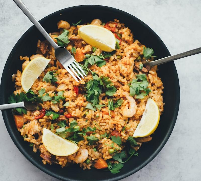 20-Min Saffron Vegetable Paella
