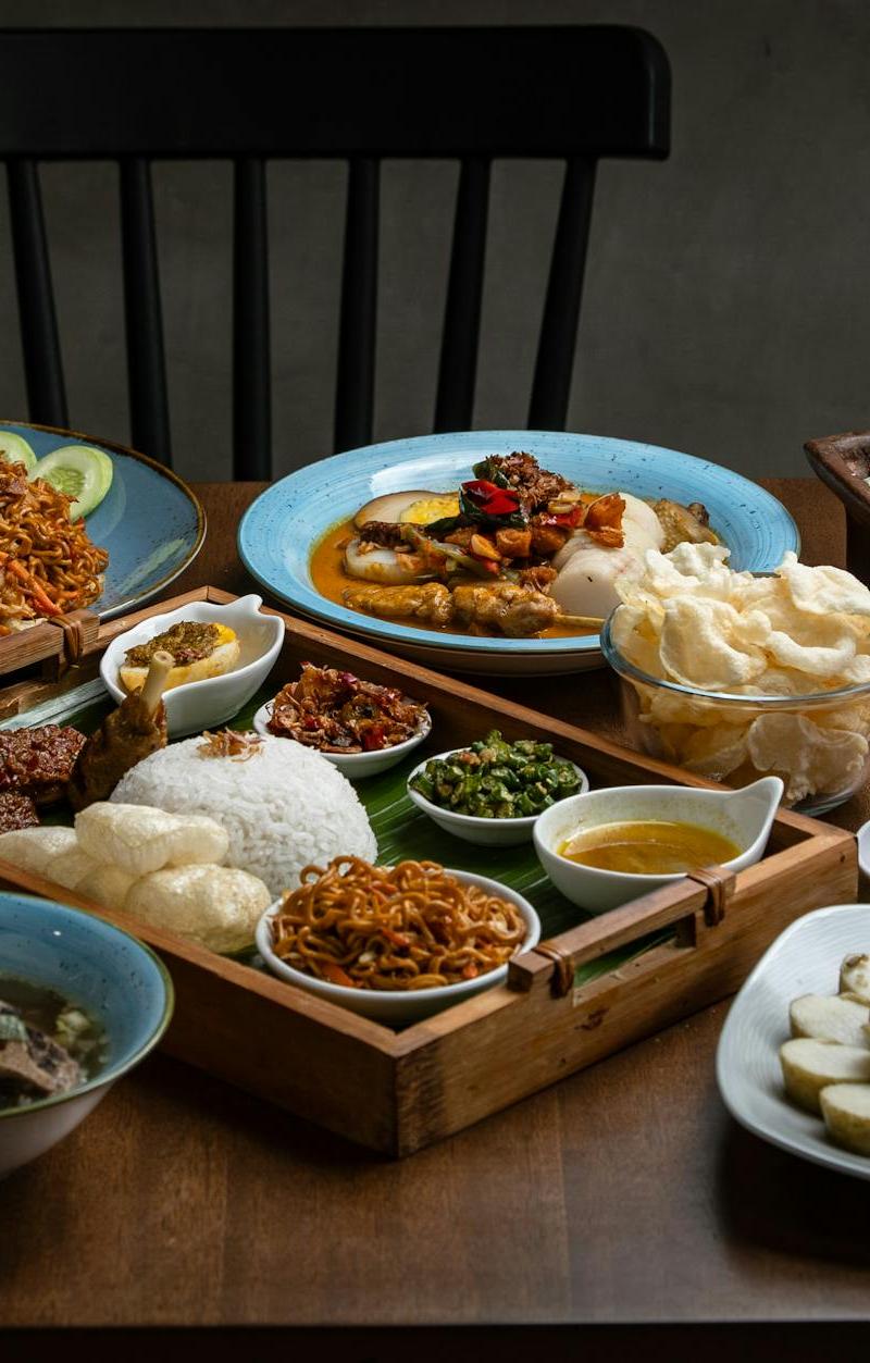 Sate Klatak with Nasi Campur