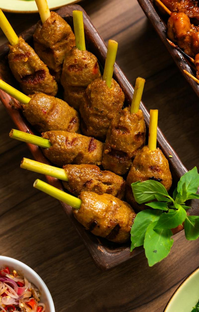 Sate Lilit — Crispy Fish Satay with Sambal