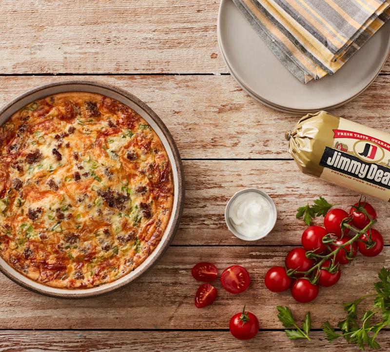 Sausage & Tomato Frittata with Sour Cream
