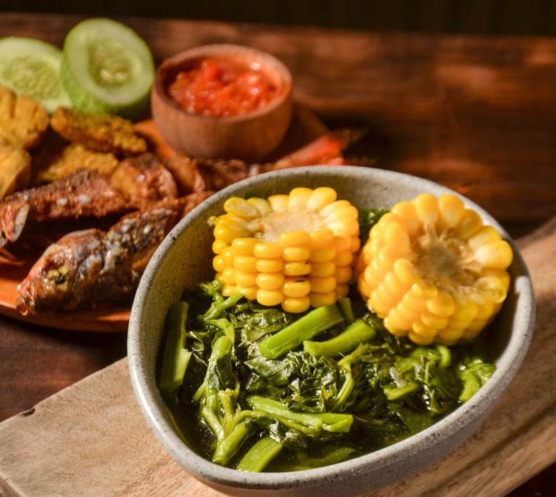 Sayur Asem — Tamarind Vegetable Soup with Crispy Sides