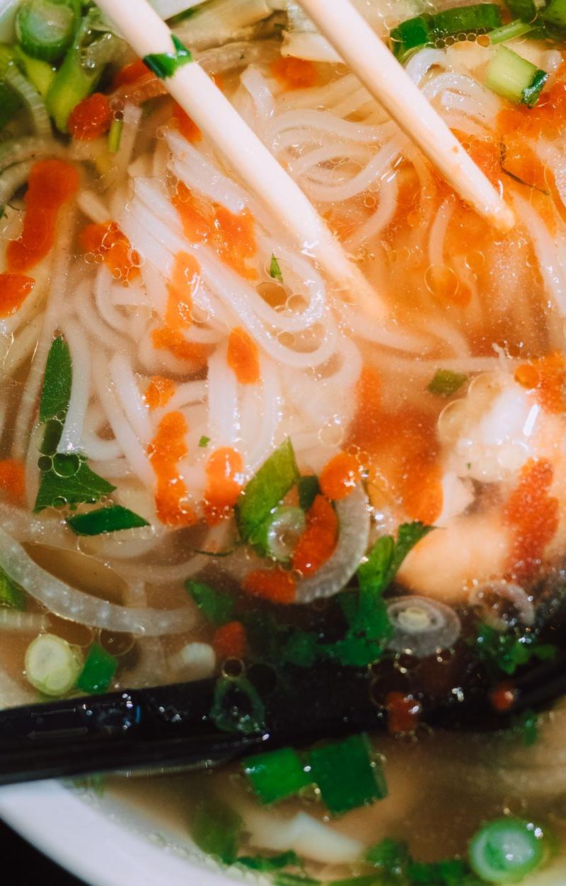 20-Min Seafood Pho with Shrimp & Squid