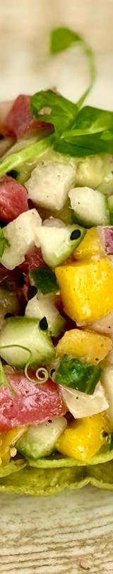 Seared Ahi Tostada with Avocado & Sesame