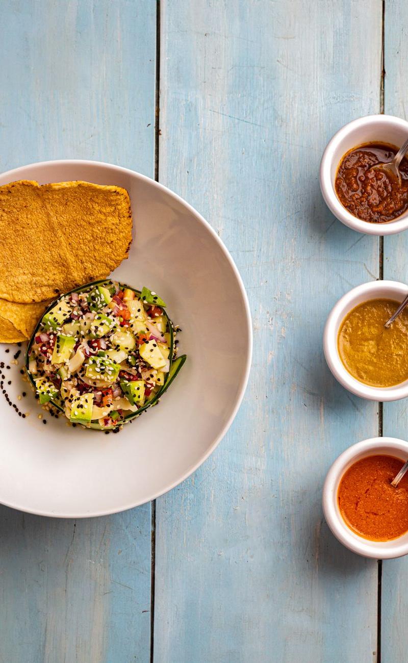 Seared Ahi Tostadas with Sesame & Salsa