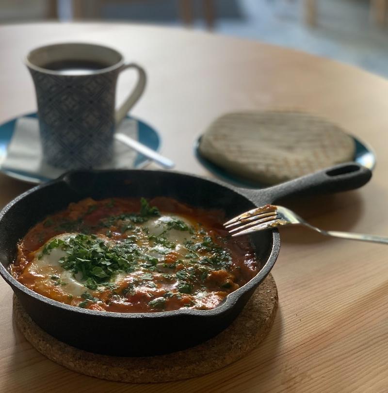 Shakshuka with Pita & Coffee