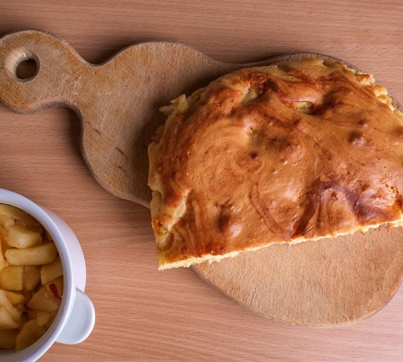 Sheet-Pan Apple & Potato Cake