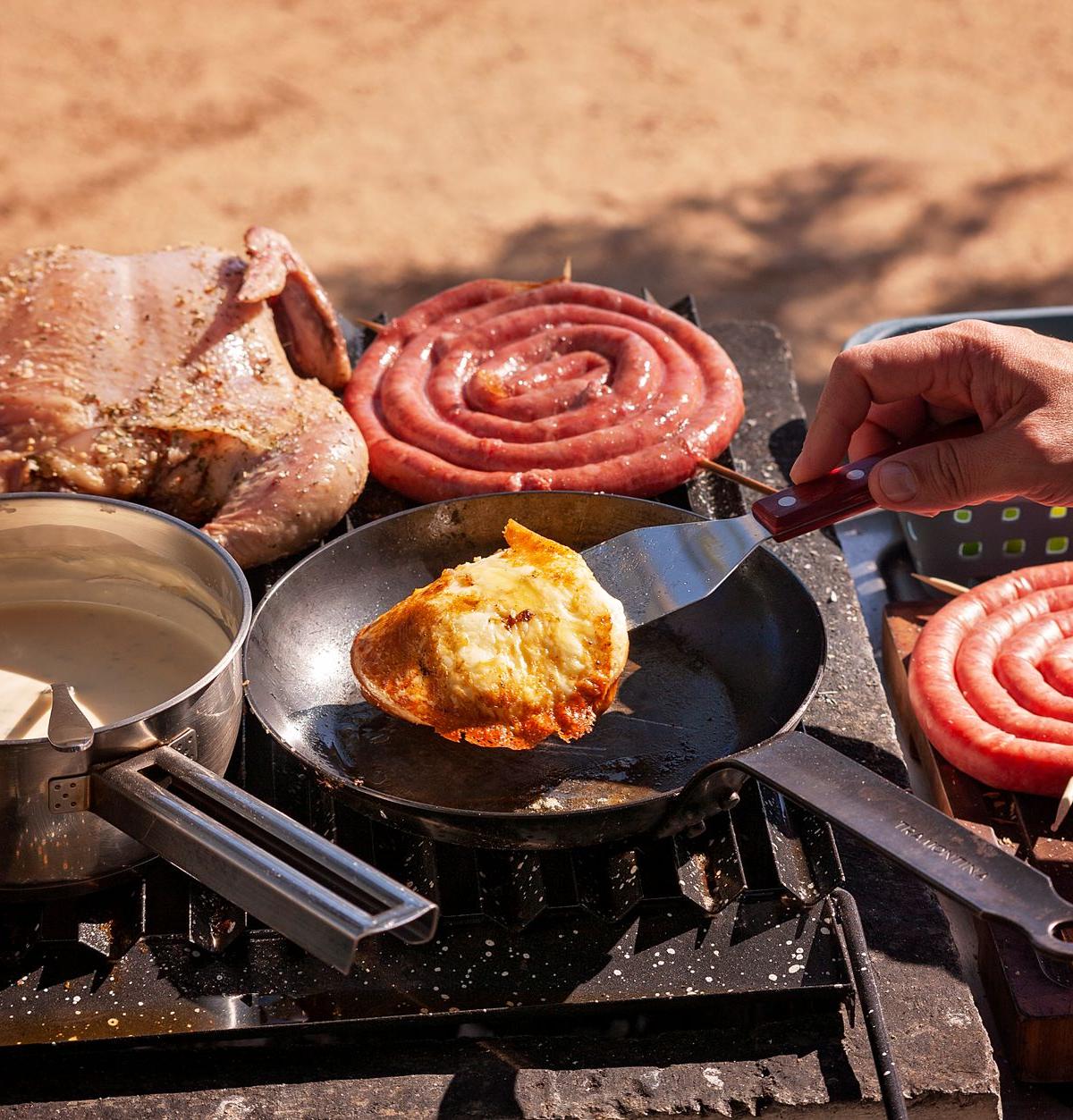 Sheet Pan Boerewors with Crispy Onions