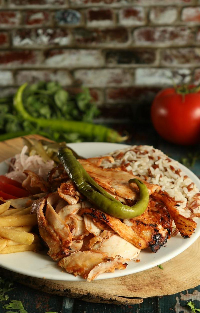 Sheet-Pan Chicken Doner with Rice & Fries