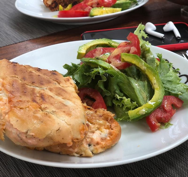 Sheet-Pan Chicken Moussaka with Greek Salad