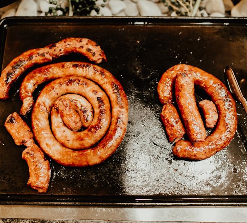 Sheet Pan Cumberland Sausage & Apples