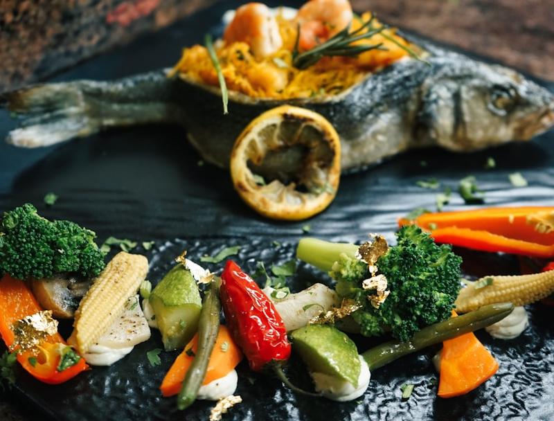Sheet-Pan Grilled Branzino with Summer Vegetables