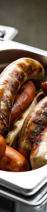 Sheet-Pan Knackwurst & Chicken