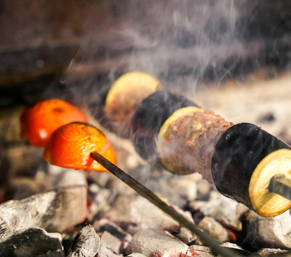 Sheet-Pan Lamb & Eggplant Kebab