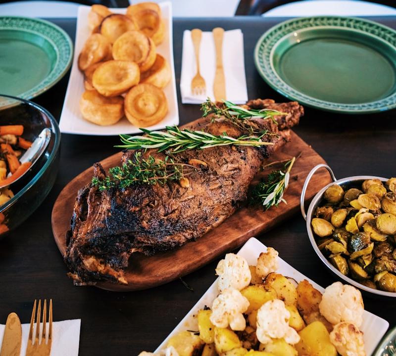 Sheet-Pan Lamb Leg with Roasted Vegetables