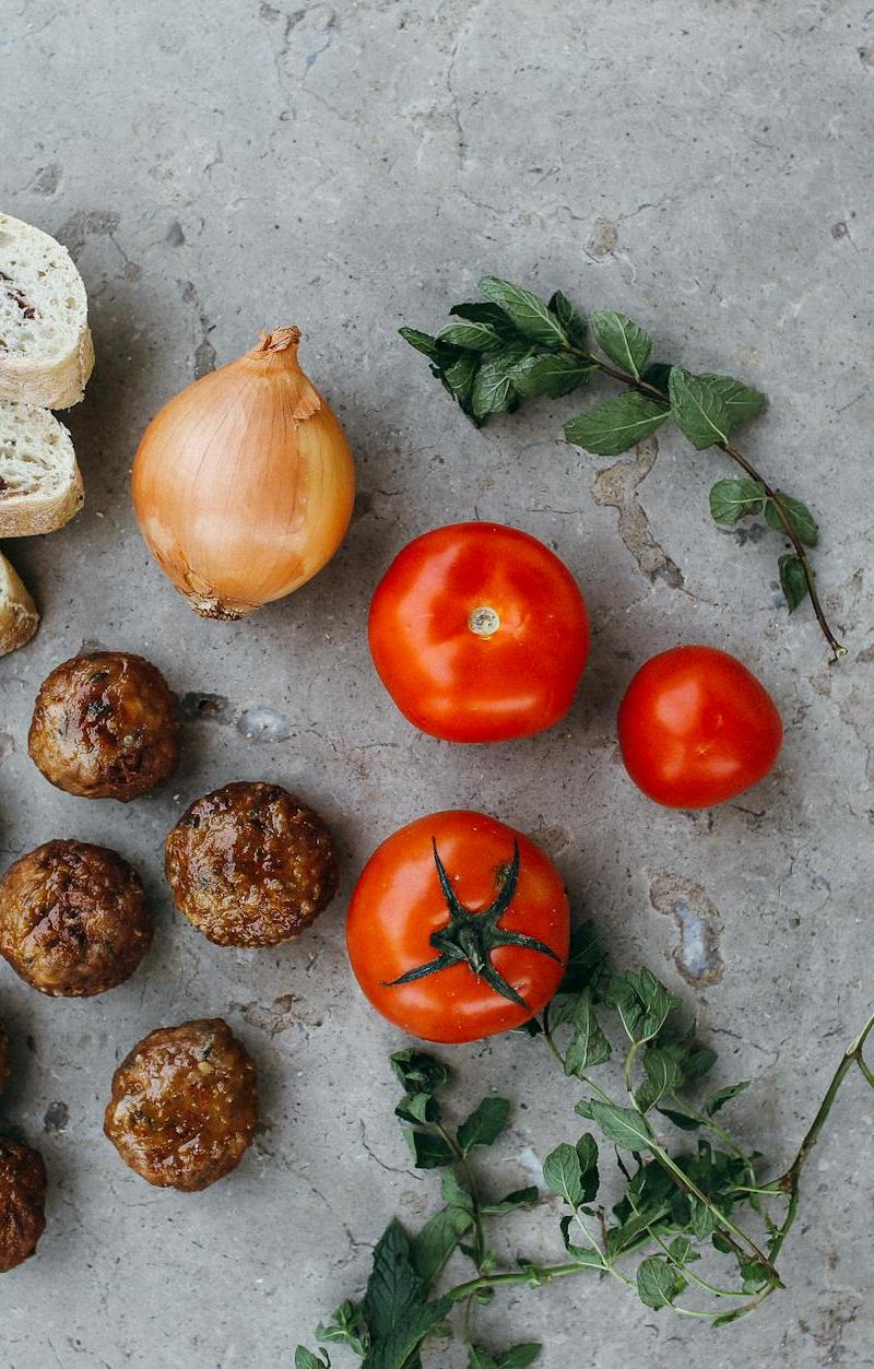 Sheet-Pan Lamb Meatballs with Tomato & Herbs