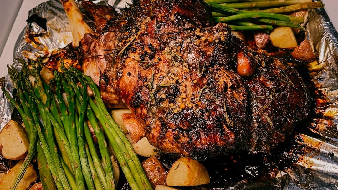 Sheet-Pan Lamb with Roasted Potatoes & Asparagus