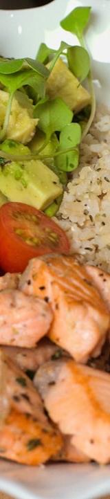 Sheet-Pan Lemon Salmon & Rice Bowl