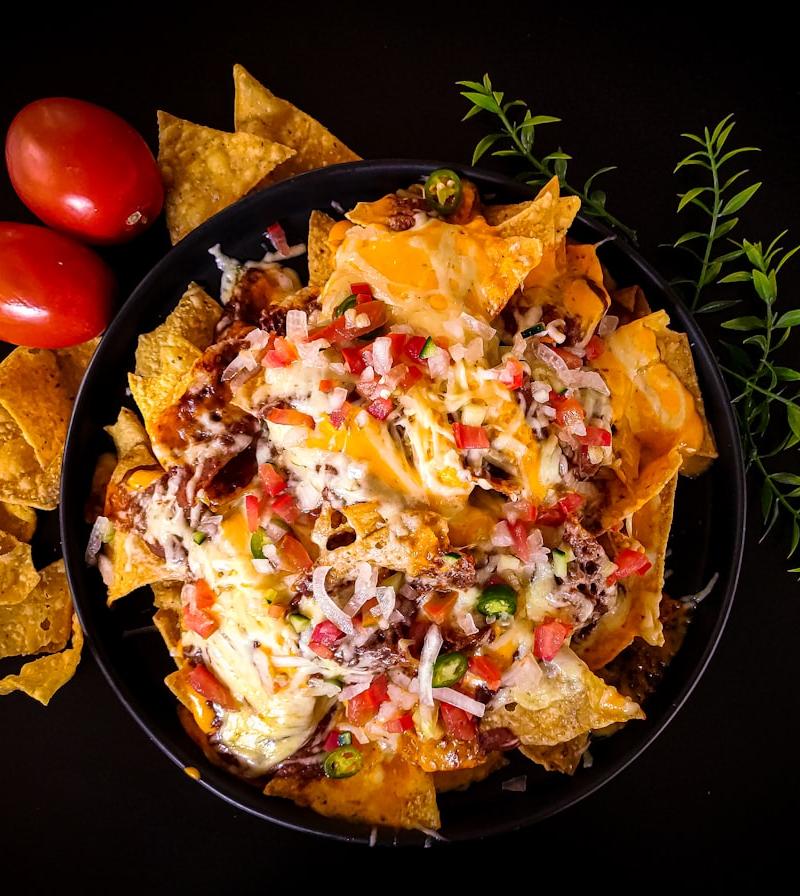 Sheet-Pan Loaded Beef Nachos