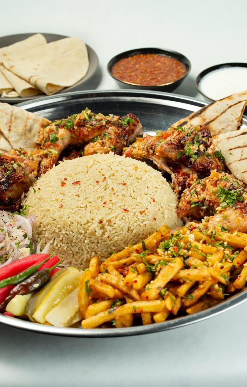 Sheet-Pan Mandi Chicken with All the Sides