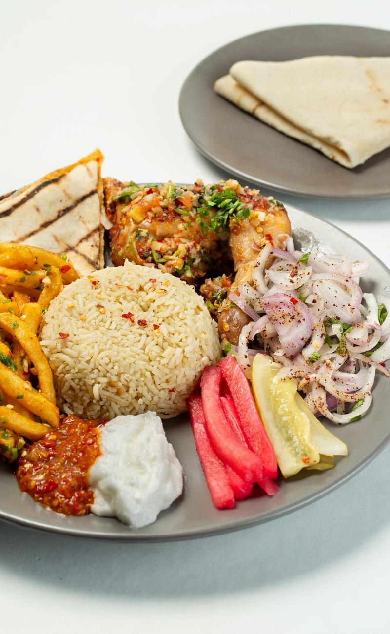 Sheet-Pan Mandi Chicken with Crispy Fries