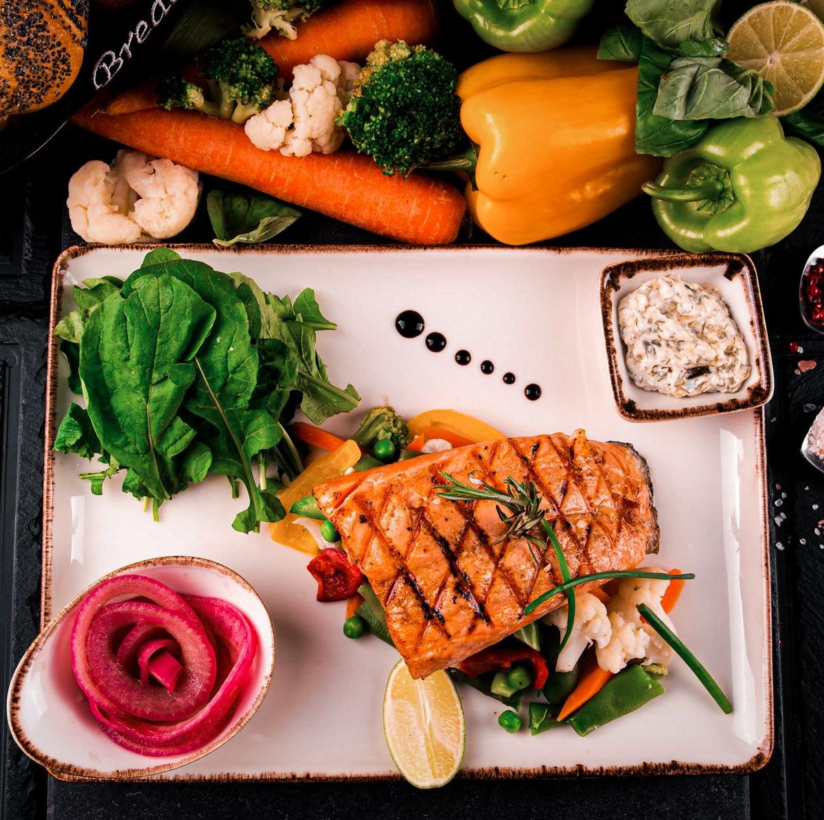 Sheet-Pan Mediterranean Salmon with Charred Veg