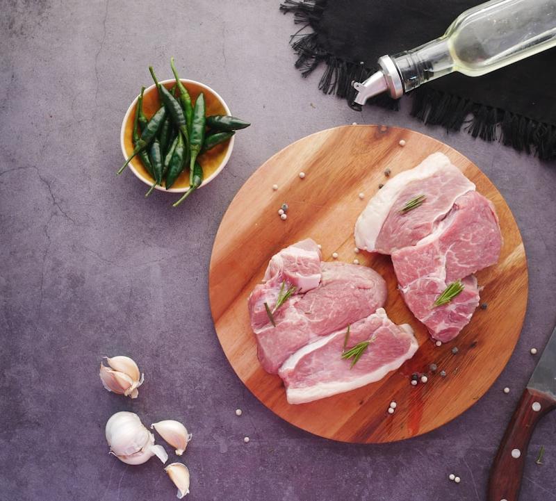 Sheet-Pan Pork Chops with Crispy Garlic