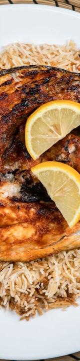 Sheet-Pan Tandoori Pomfret with Raita