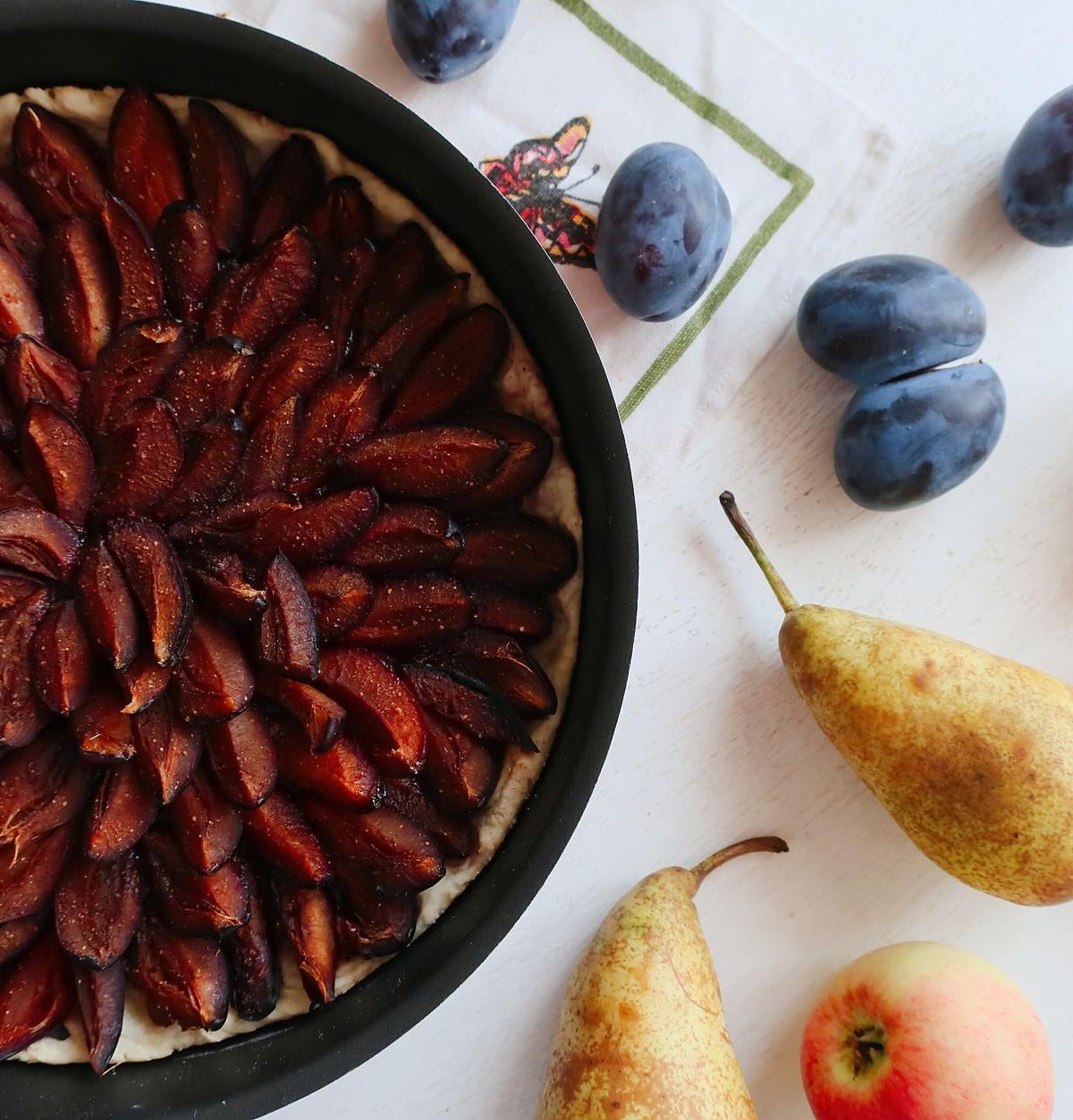 Sheet Pan Zwetschgenkuchen with Fresh Fruit
