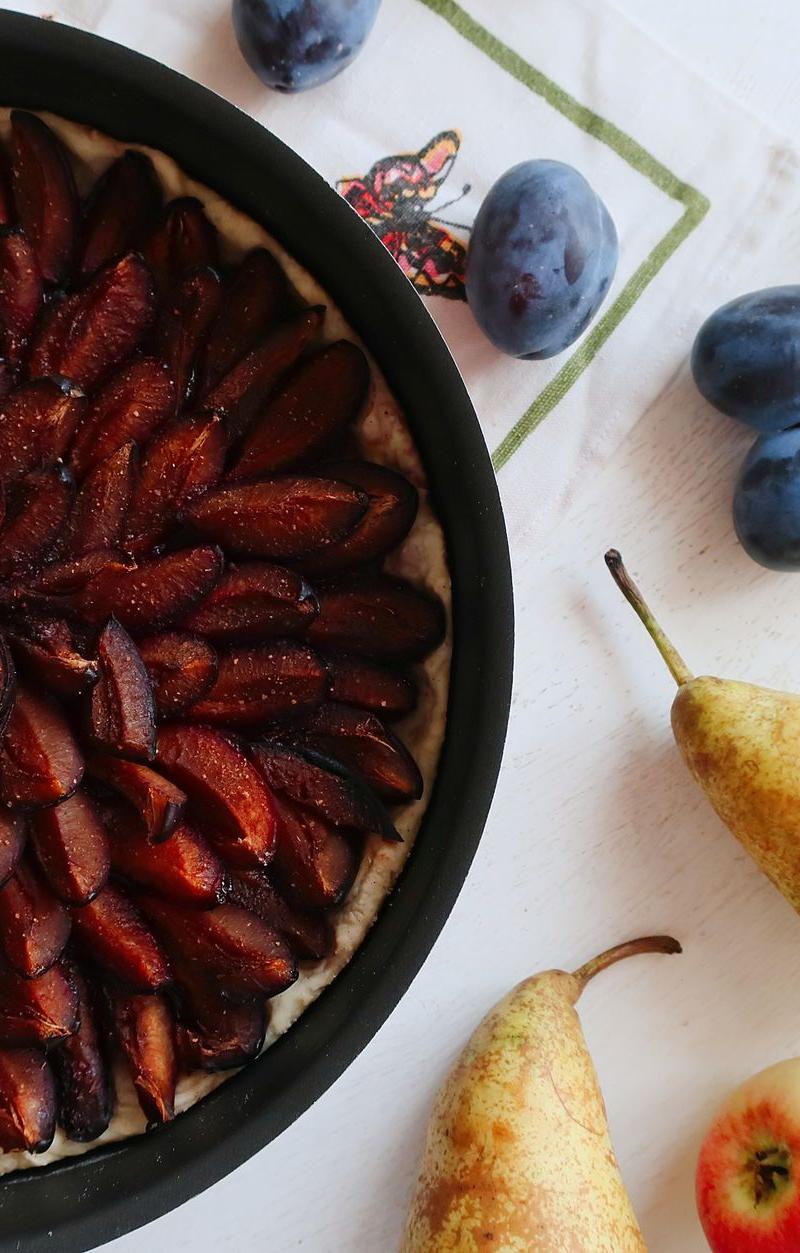 Sheet Pan Zwetschgenkuchen with Fresh Fruit