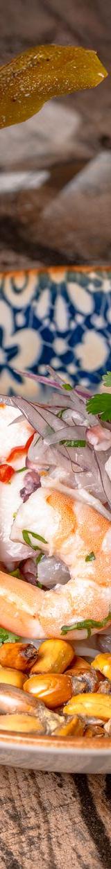 Shrimp Ceviche Mixto with Crispy Sides