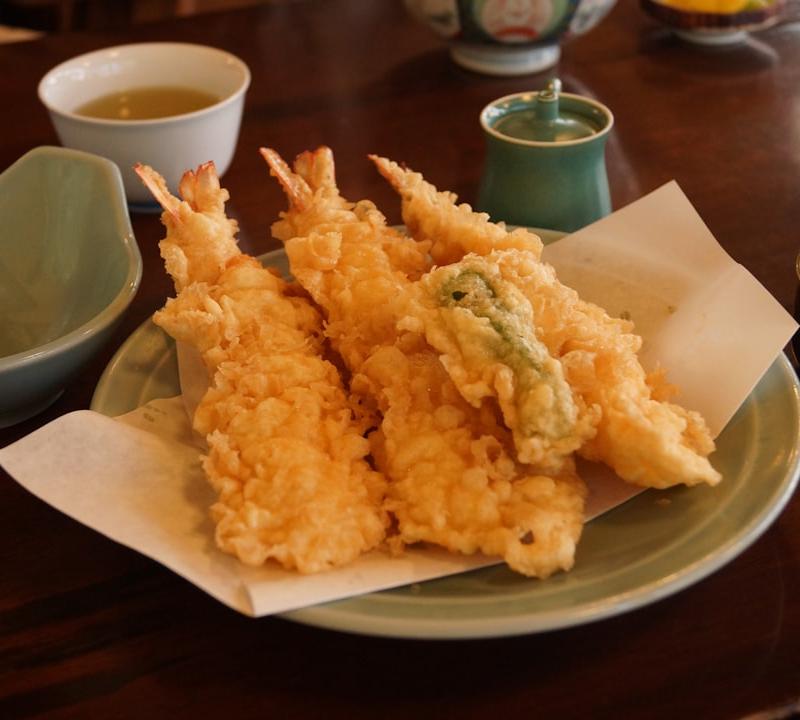 Shrimp Tempura Bowl with Daikon & Green Tea