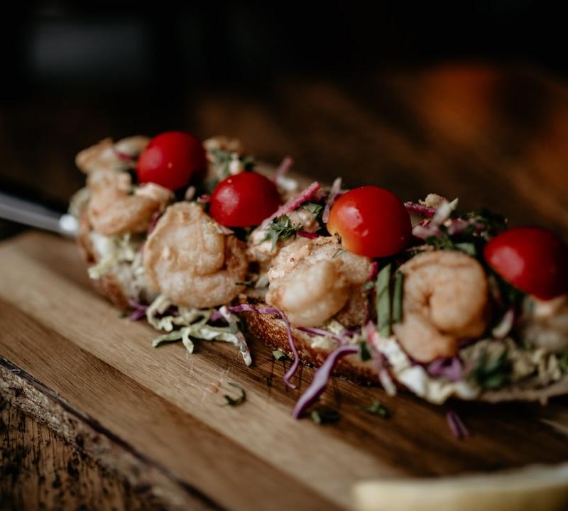 Shrimp Toast with Lemon & Dill