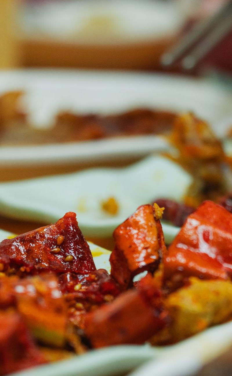 Sichuan Chili Rabbit with Peanuts & Crispy Fish