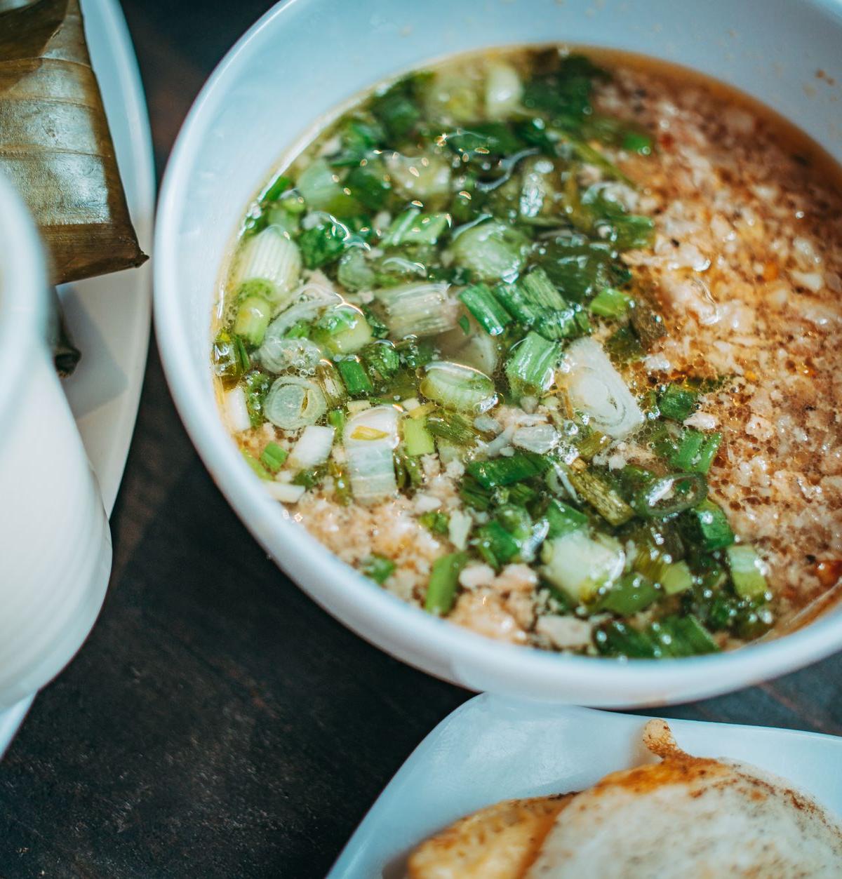 10-Min Silky Congee with Crispy Tofu