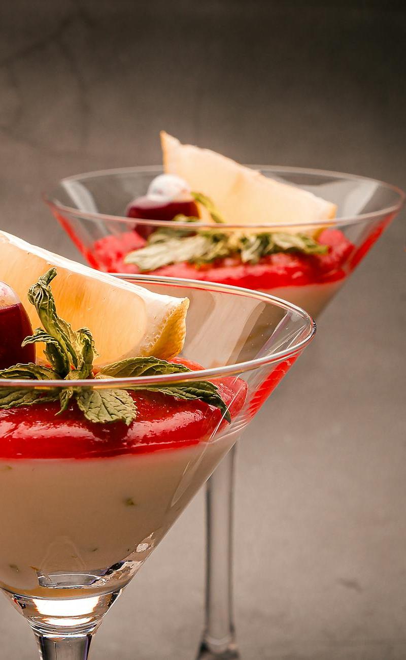 15-Min Silky Panna Cotta with Berry Sauce