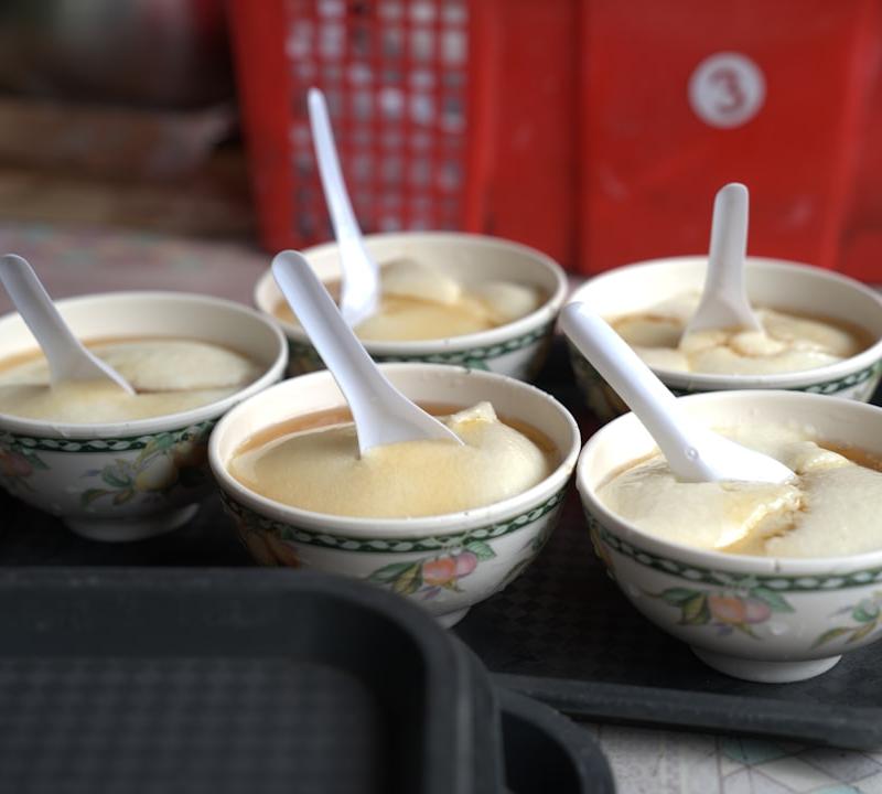 Silky Tofu Pudding with Ginger Syrup