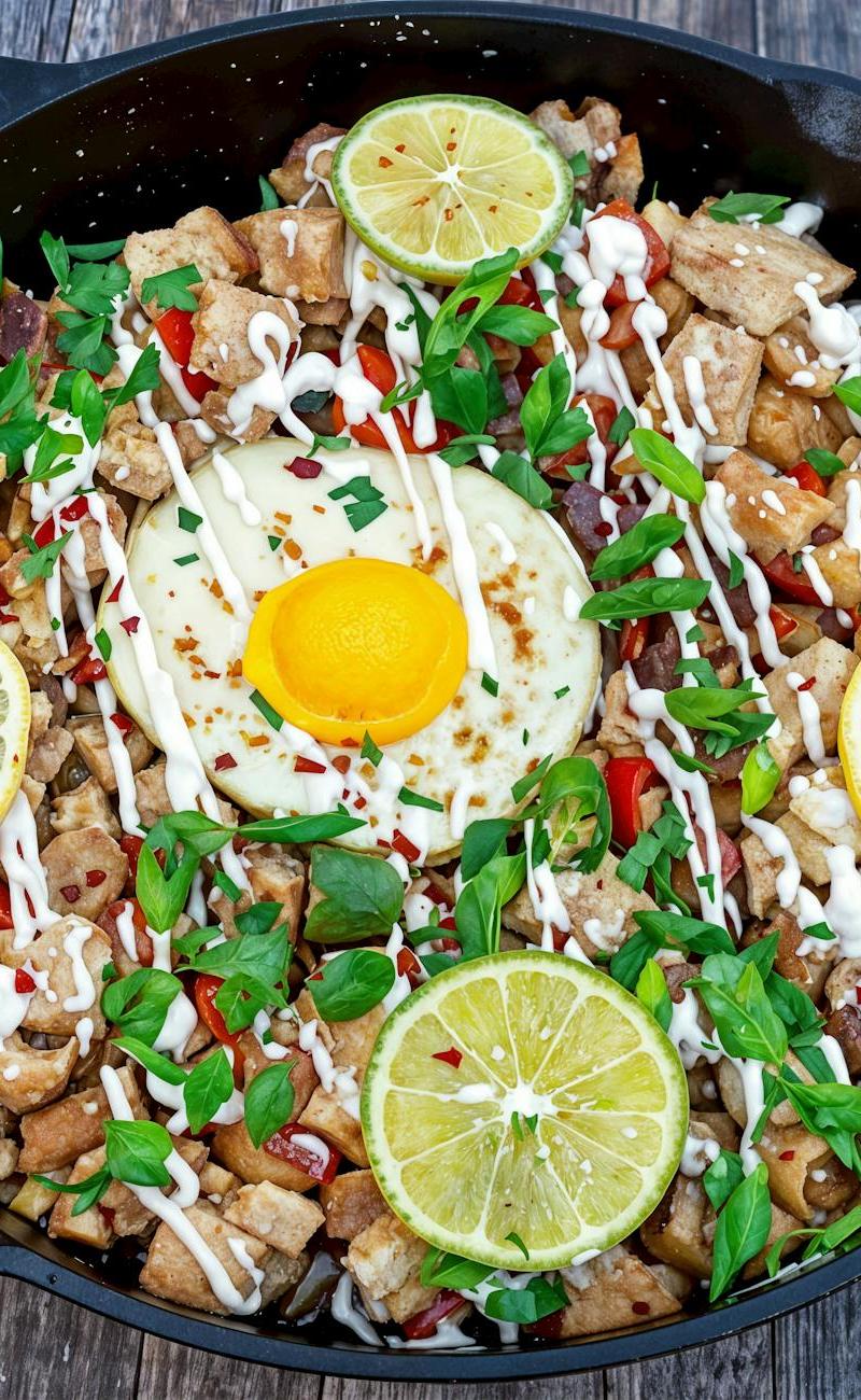 Sizzling Pork Sisig with Fried Egg
