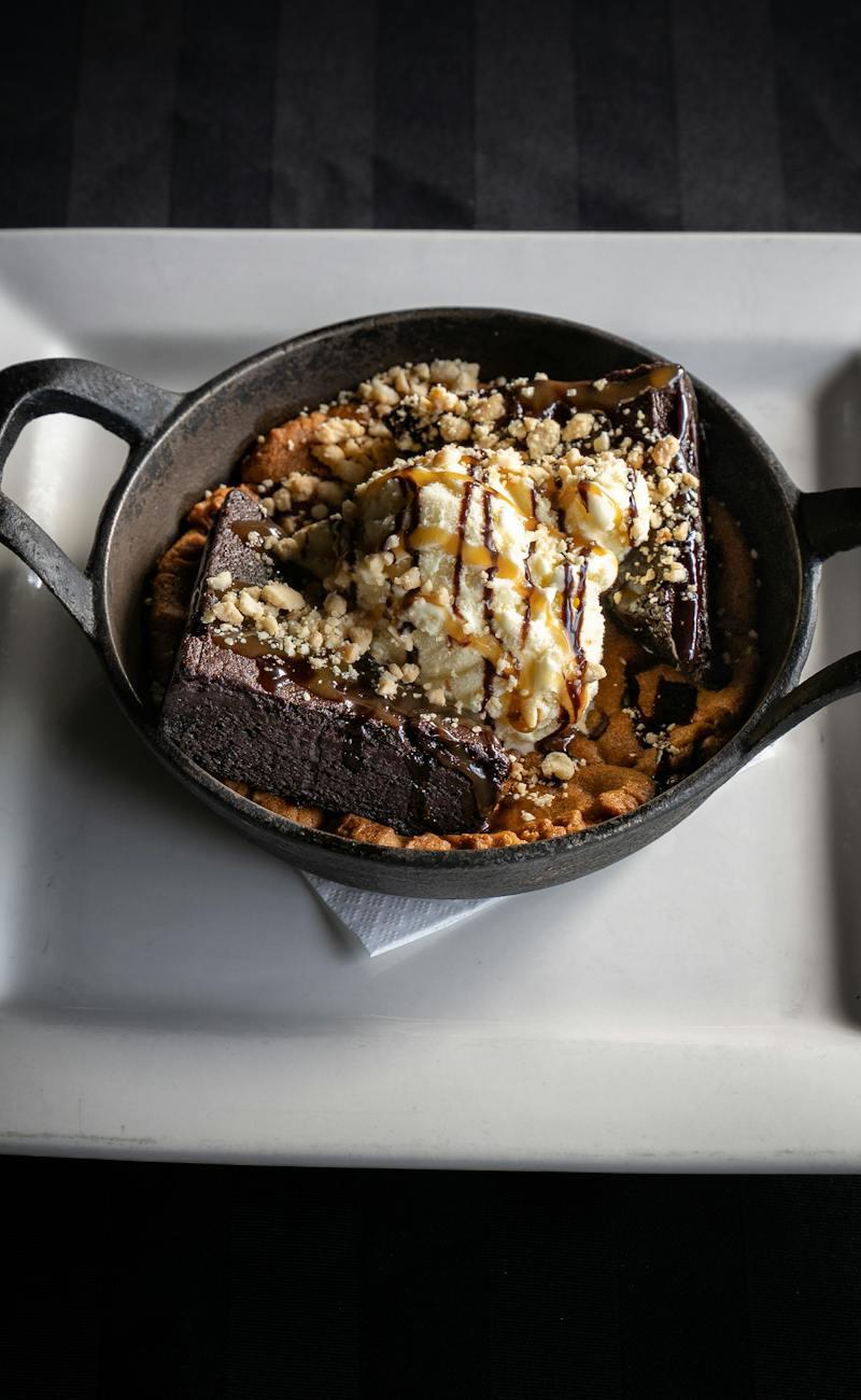 Skillet Cookie with Ice Cream & Toppings